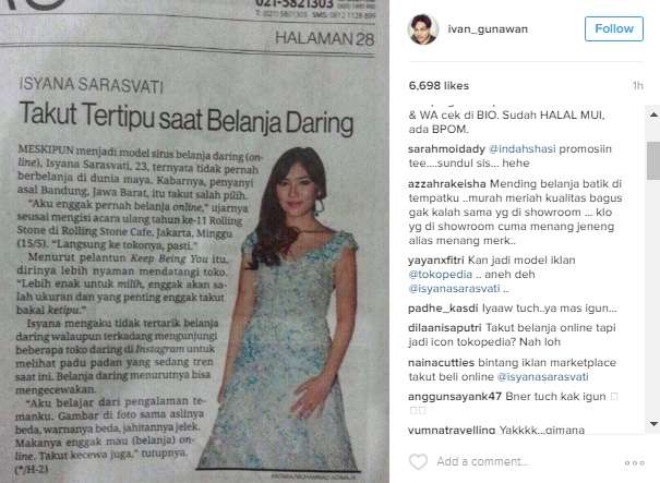 Dihujat Haters Takut Belanja Online, Apa Kata Isyana