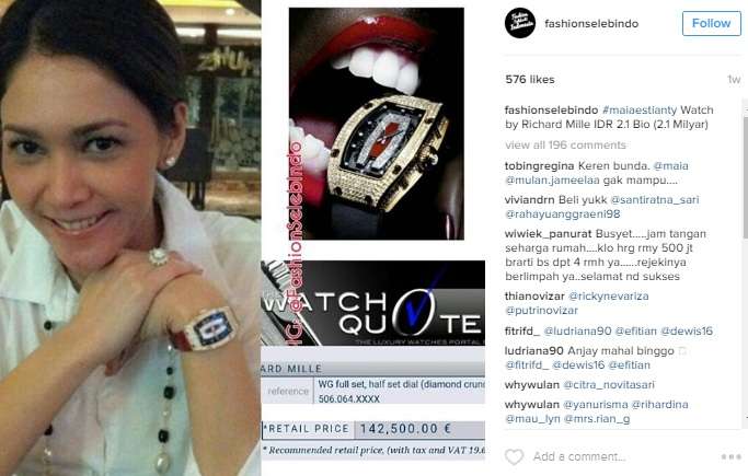 Heboh Jam Tangan Maia Estianty Bernilai Milyaran