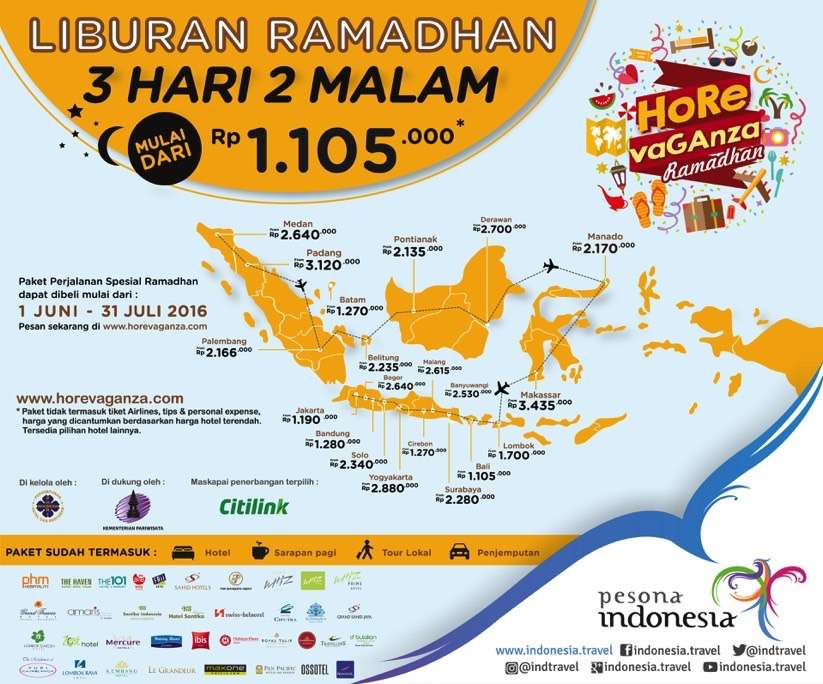 Liburan Hemat ke Seluruh Indonesia dengan Hore Vaganza