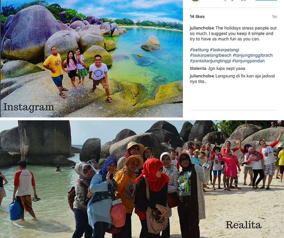 Beda Foto di Instagram dan Realita
