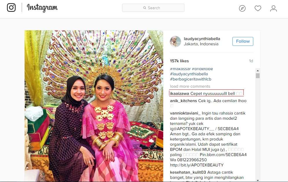 Laudya cyntia bella Laudya cyntia bella