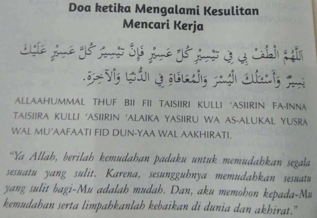 doa kesulitan cari pekerjaan