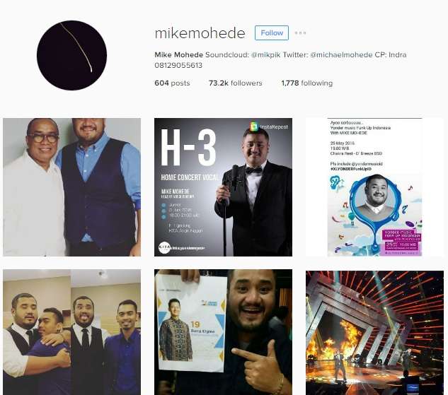 Unggahan Mike Mohede