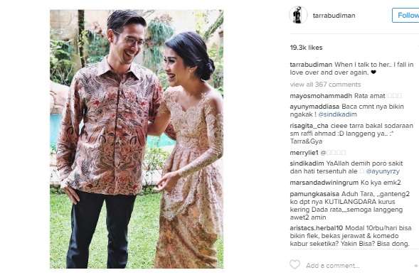 Unggahan Foto Tarra Budiman
