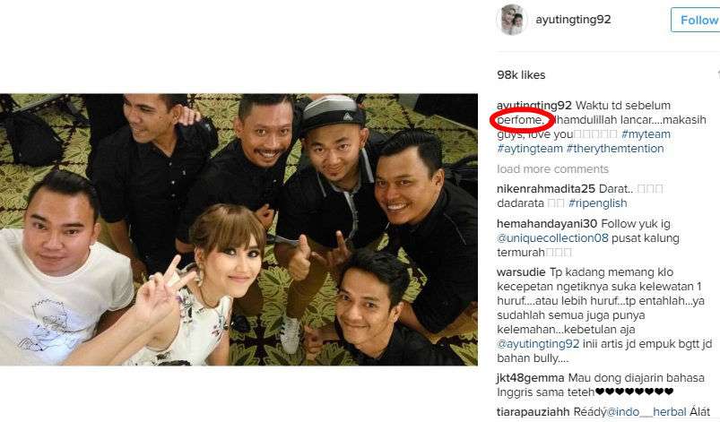 Unggahan Ayu Ting Ting