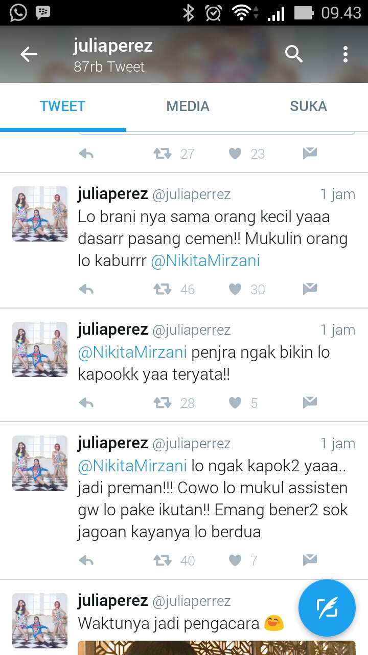 Unggahan Julia Perez