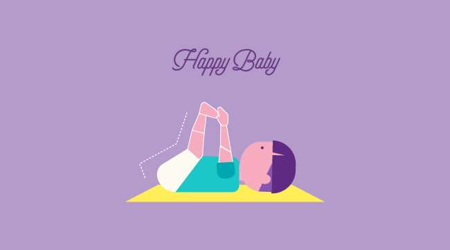 Pose yoga happy baby (Foto: Health Line) Pose yoga happy baby (Foto: Health Line)