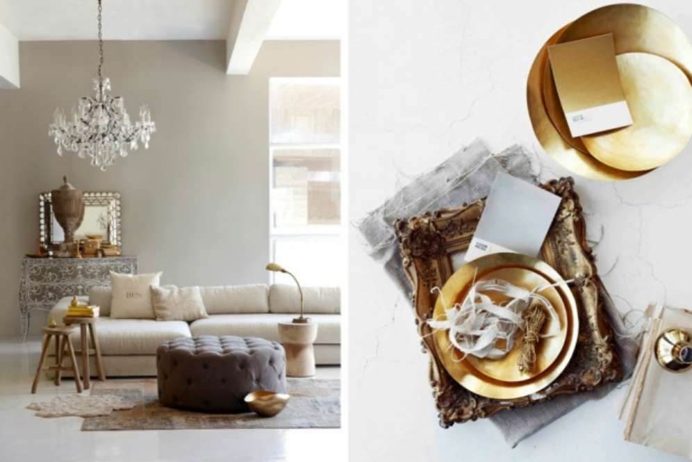 Dekorasi warna emas (Foto: Plascon Trends)