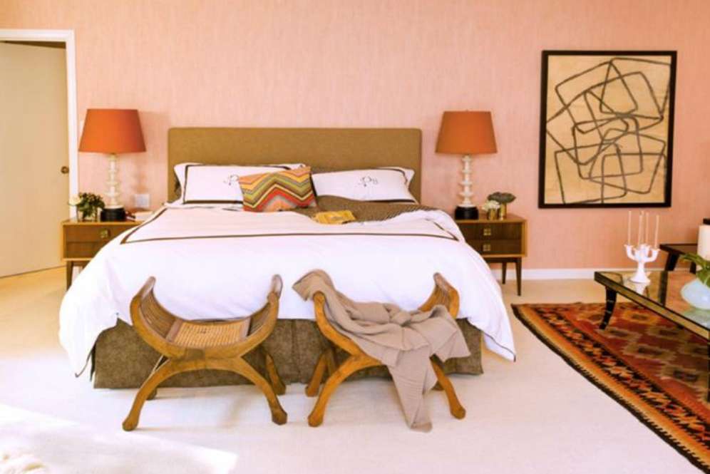 Ruang tidur warna peach (Foto:Rilane)