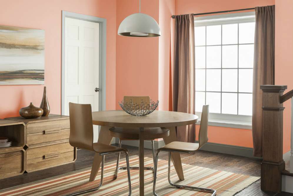 Perpaduan warna tembaga dan peach (Foto: Glidden)