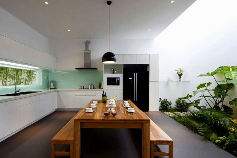 Dapur dengan konsep Zen (Foto: Design Web)