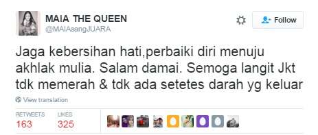 Kicauan Maia Estianty