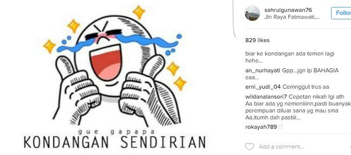 Unggahan Sahrul Gunawan