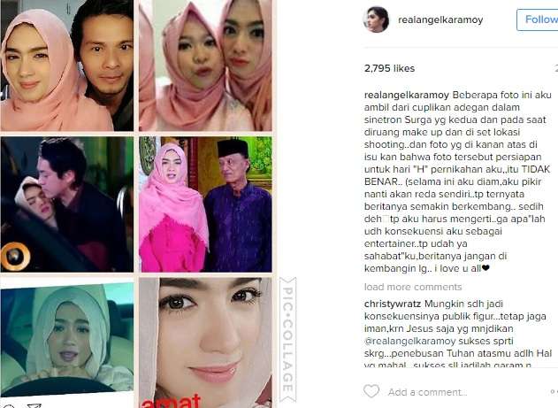 Unggahan Angel Karamoy