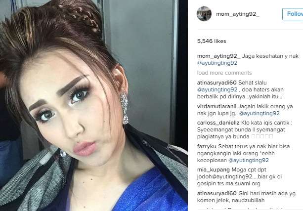 unggahan ibunda Ayu Ting Ting