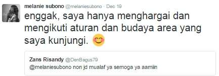 Kicauan Melanie