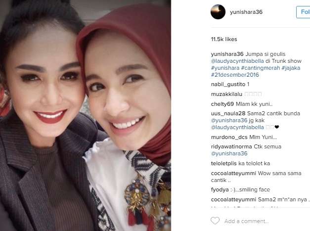 Yuni Shara dan Laudya Cynthia Bella