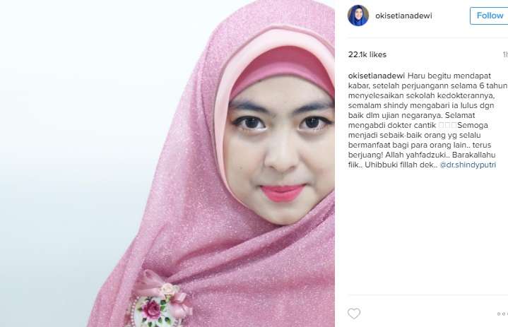 Unggahan Oki Setiana Dewi