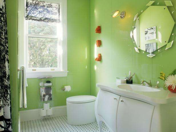 Kamar mandi bernuansa hijau (Foto: Homestoreky) Kamar mandi bernuansa hijau (Foto: Homestoreky)