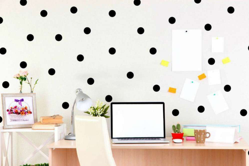 Dinding polkadot (Foto: Home Decor)