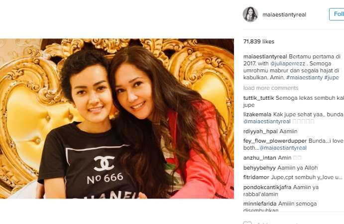 Maia Estianty dan Julia Perrez