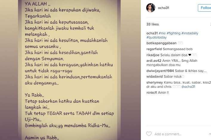 Unggahan Istri Oon