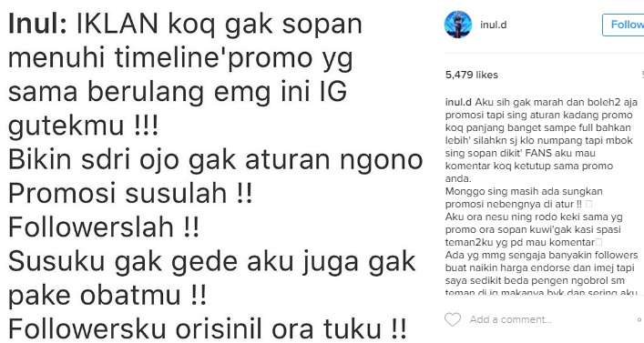Unggahan Inul Daratista
