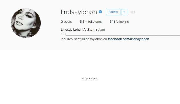 Akun Instagram Lindsay Lohan