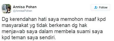 Permohonan Maaf Annisa Pohan Permohonan Maaf Annisa Pohan