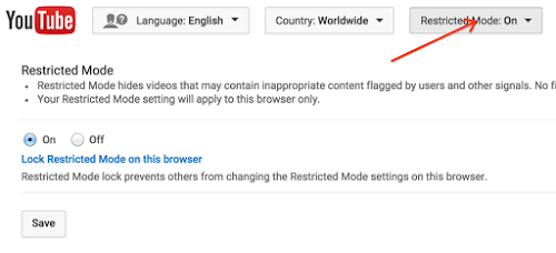 Setting YouTube untuk anak
