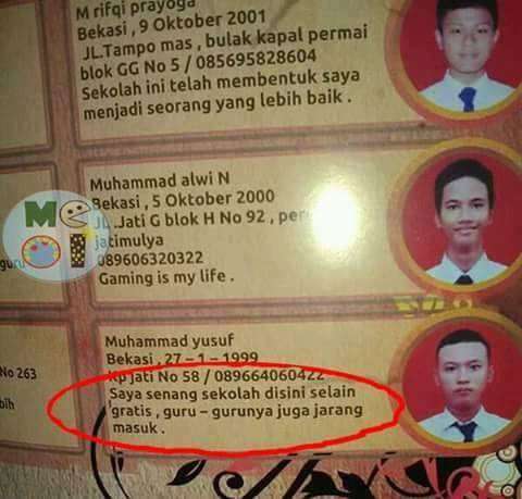 Kesan dan pesan terkocak