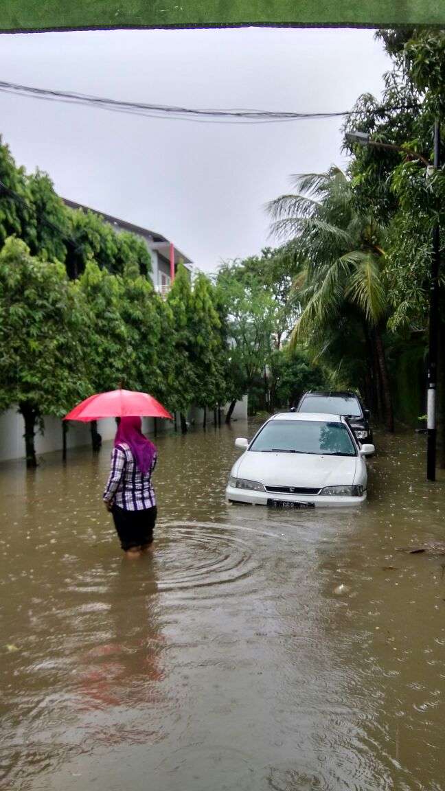 Banjir di Perumahan Pasir Putih Ancol