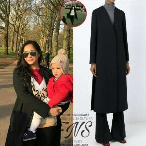 v-neck long coat