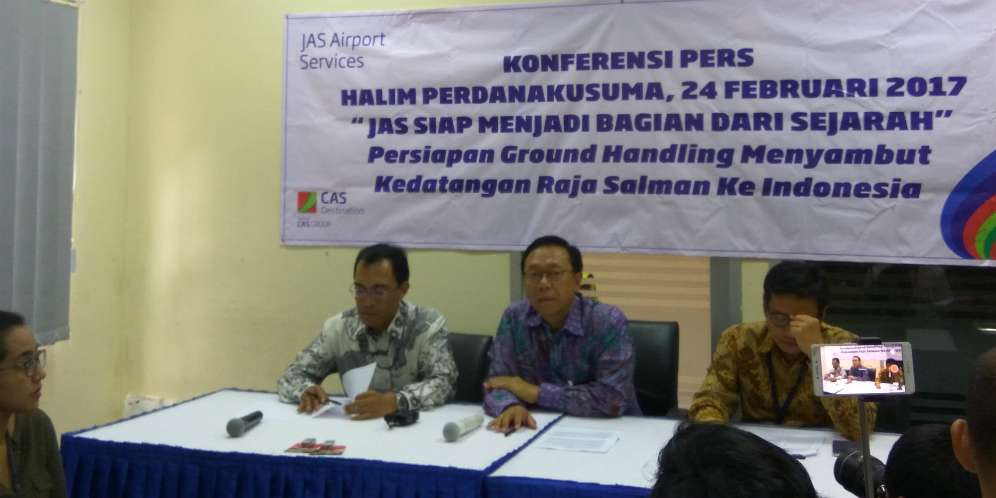 Konferensi pers JAS menyambut kedatangan Raja Salman