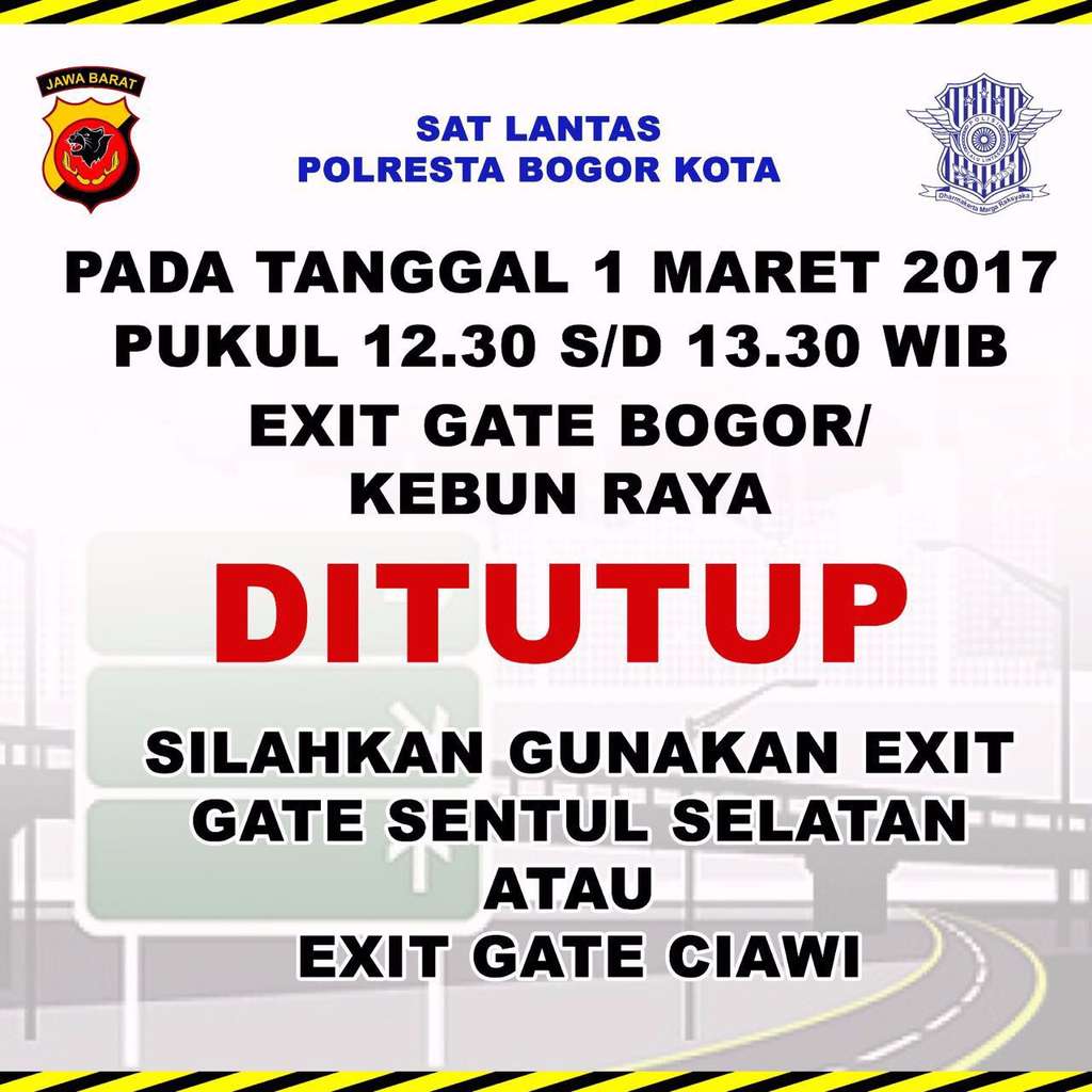 Penutupan gerbang tol Bogor