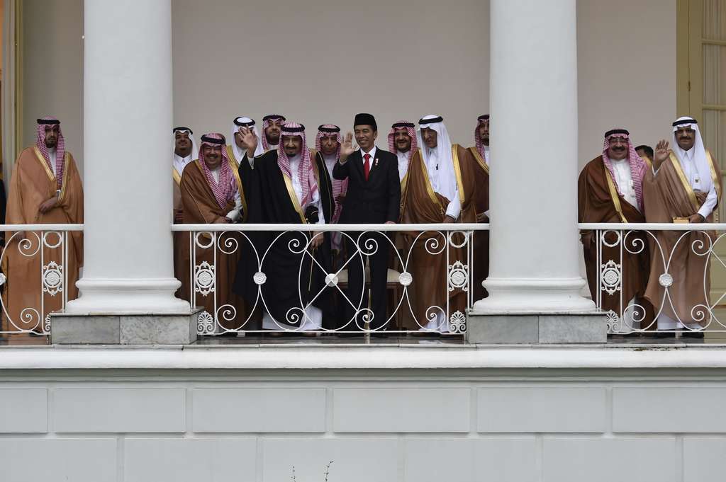 Raja Salman bersama Presiden Jokowi