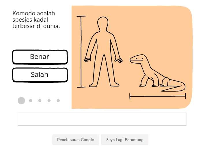 Google Doodle Kuis Komodo