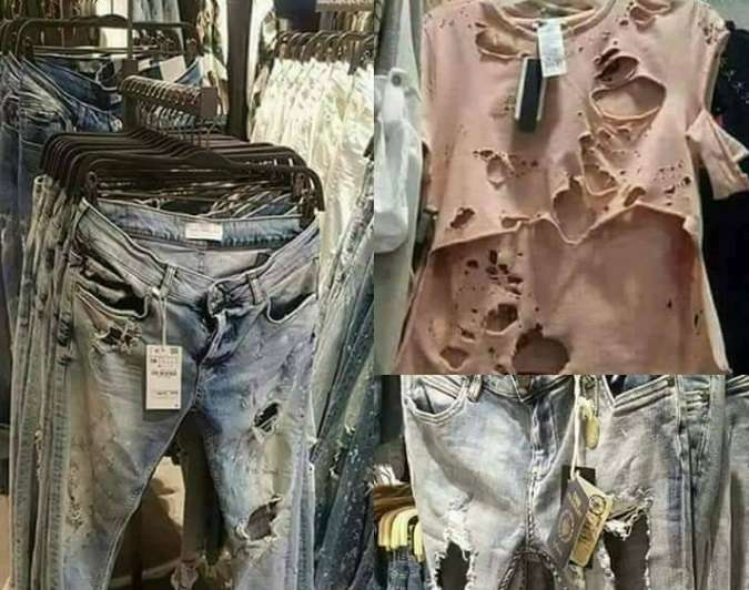 Tren Fesyen Pakaian Sobek