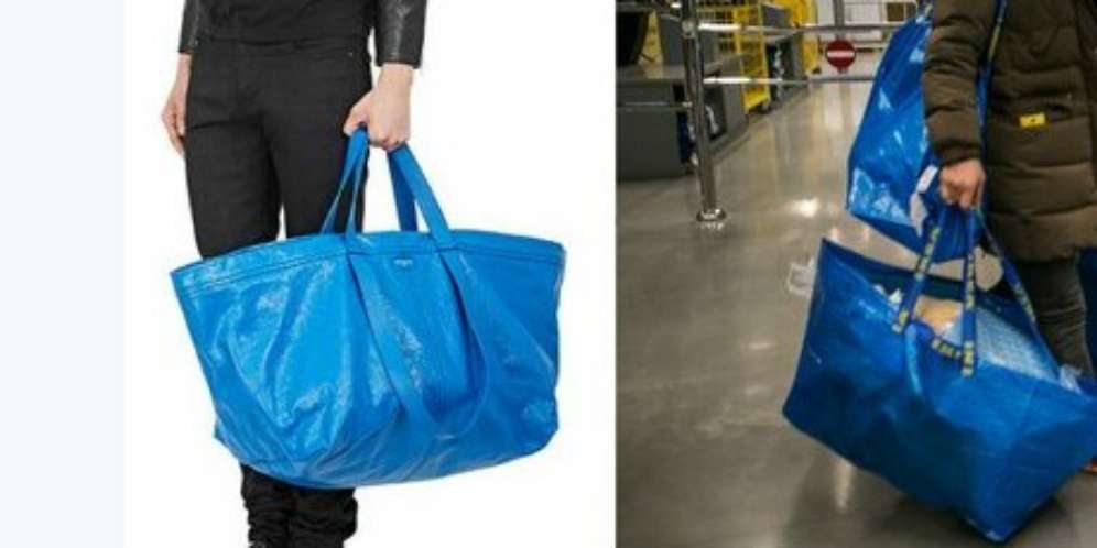 Tas Balenciaga mirip kantong belanja IKEA