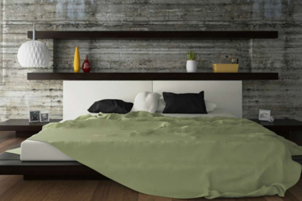 Kamar tidur ala Zen nuansa hitam