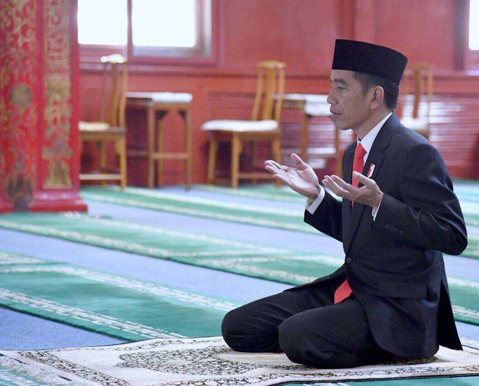 Presiden Jokowi berdoa di Masjid Niujie