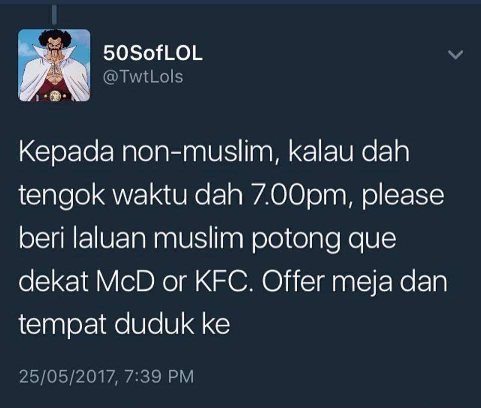 Cuitan yang membuat heboh warganet Malaysia