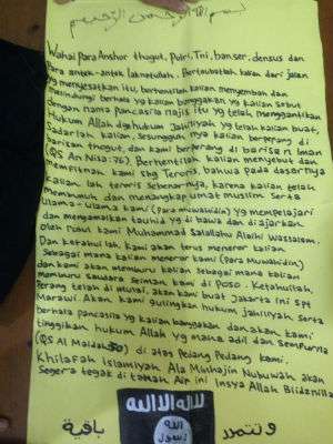 Surat ancaman ISIS