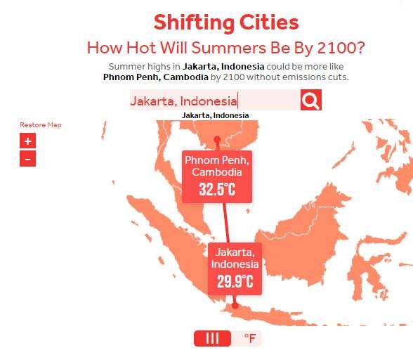 Cuaca Jakarta jika tak mengurangi emisi karbon