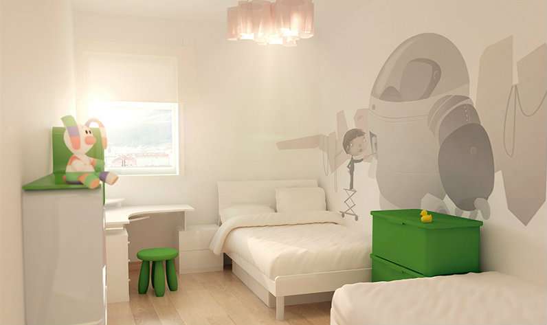 Aksen hijau di kamar Aksen hijau di kamar