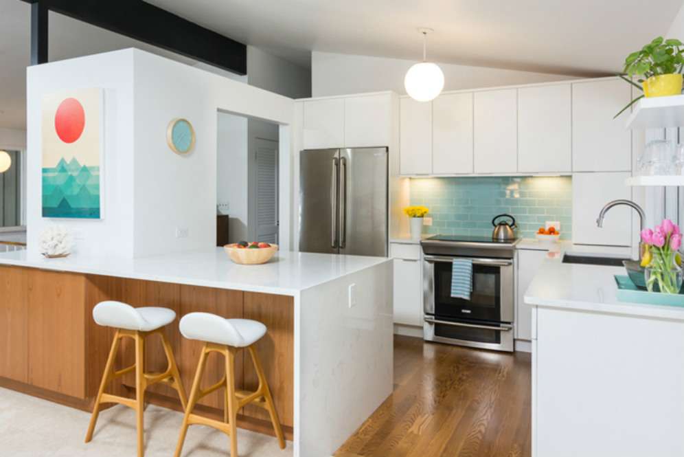 Dapur sentuhan warna pastel