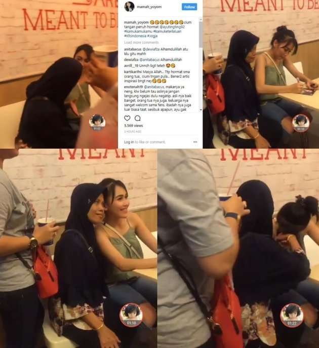 ayu bersama fans ibu
