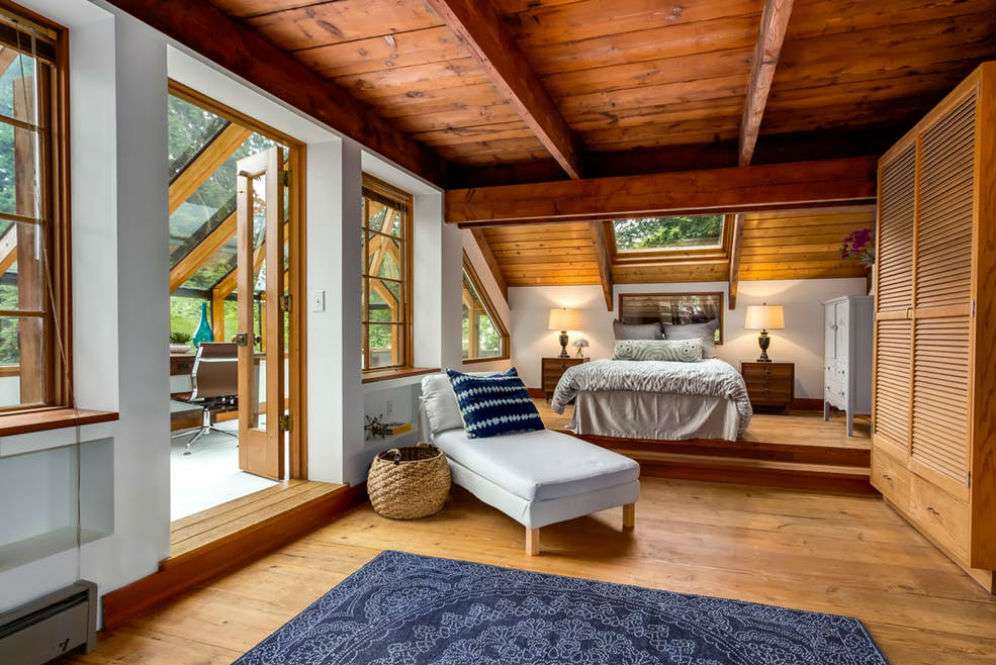 Ruang tidur rumah pohon Seattle Ruang tidur rumah pohon Seattle