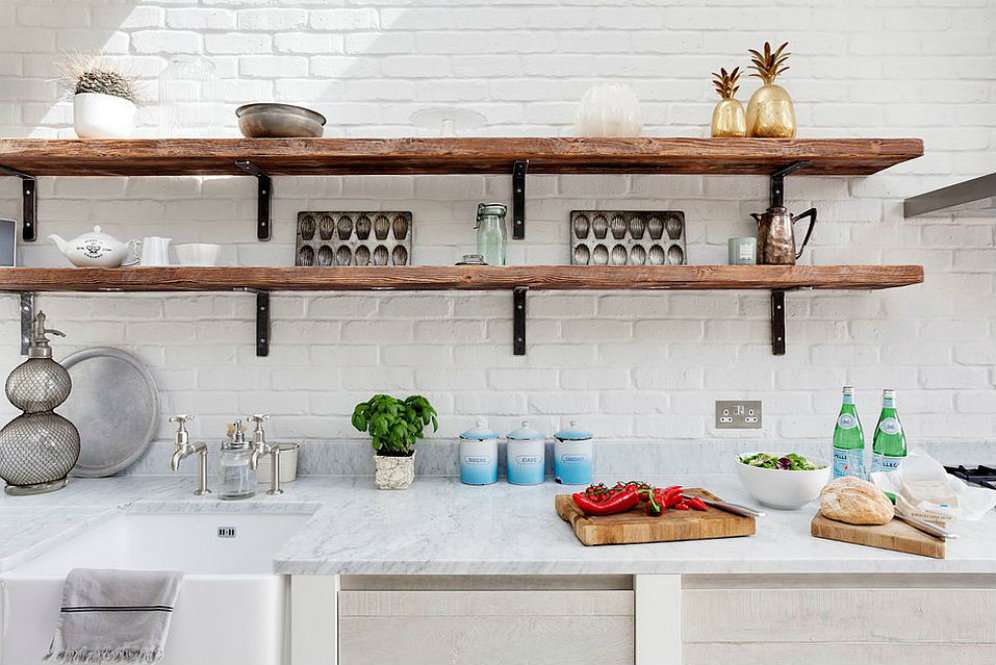 Dapur white and wood Dapur white and wood