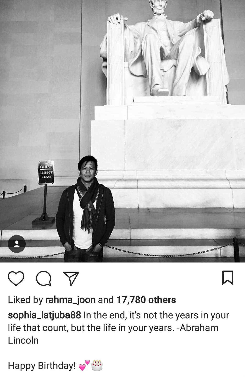 Ucapan ultah dari Sophia Latjuba